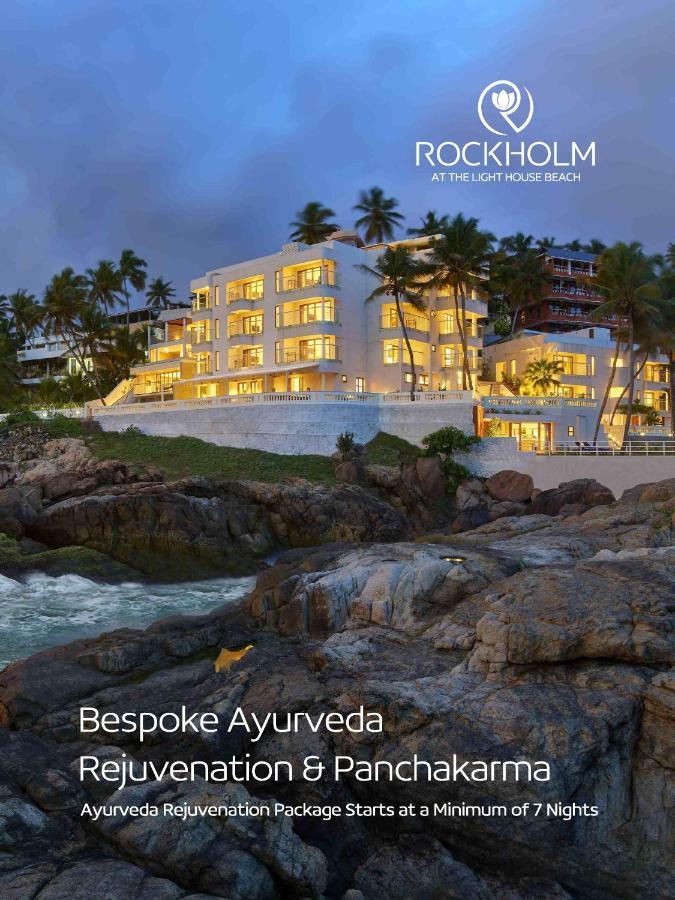 Rockholm At The Light House Beach Kovalam Bagian luar foto